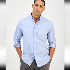 Club Room Men's Solid Stretch Oxford Cotton Shirt, Created for Macy's 2XL